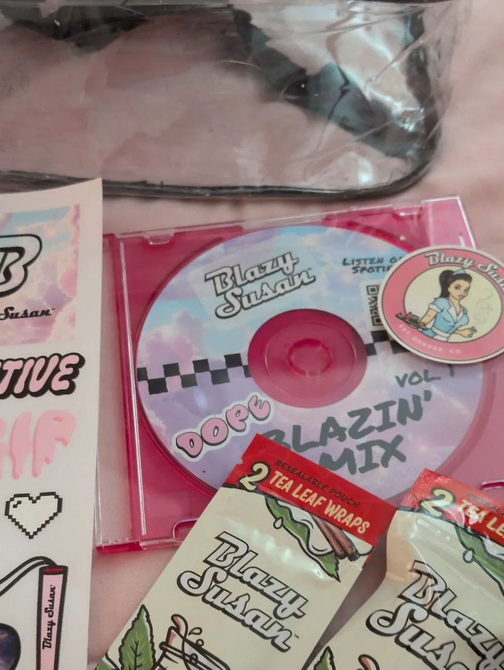 Blazy Susan Y2K Clear PVC Bag with Accessories